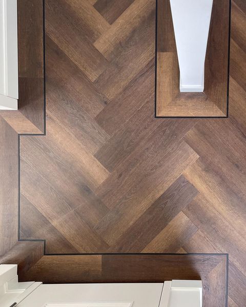 PVC visgraat vloer Oscar donkerbruin | Stile Floors