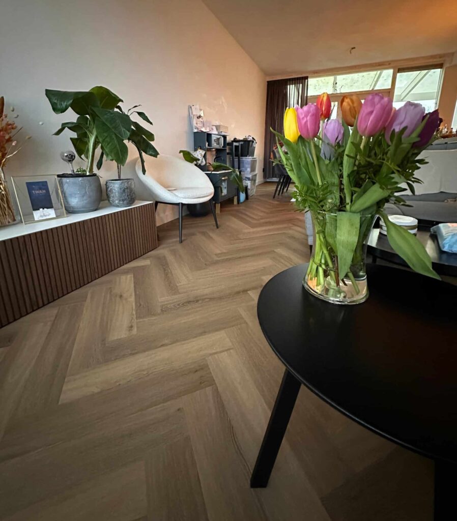 Vivian naturel eiken visgraat PVC