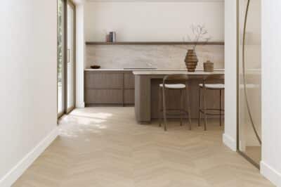 Nore beige eiken Hongaarse punt vloer