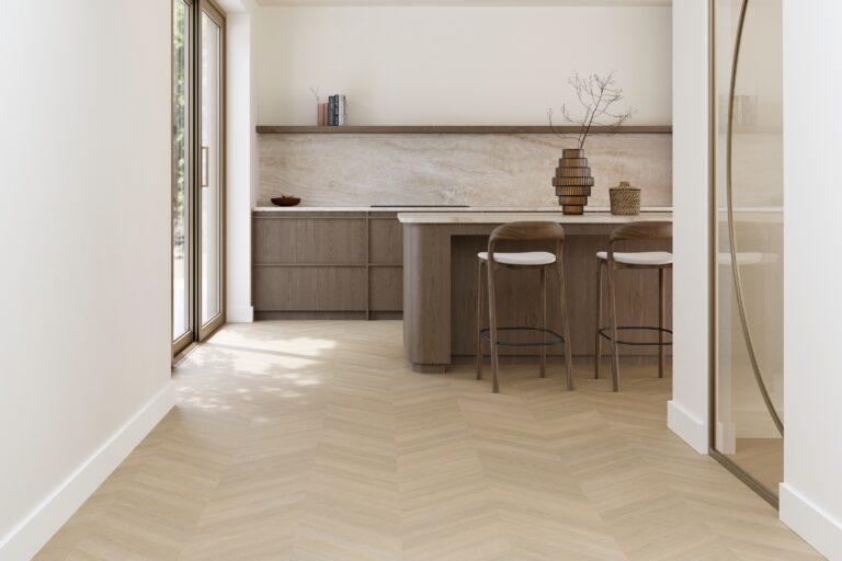 Nore beige eiken Hongaarse punt vloer