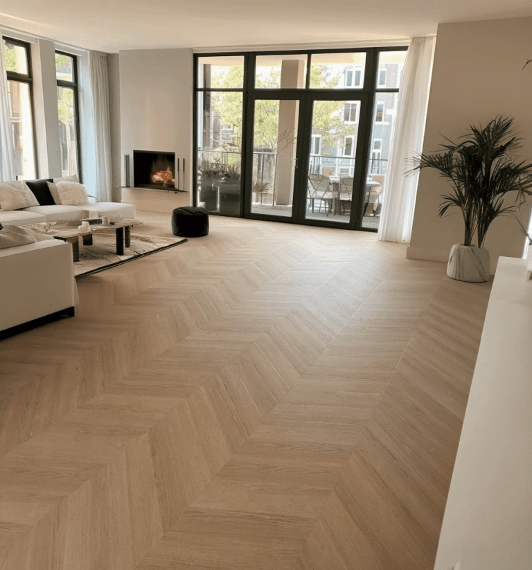 Nore beige eiken Hongaarse punt vloer