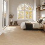 Nore warm bruin eken Hongaarse punt vloer