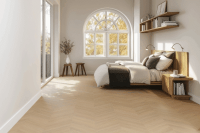 Nore warm bruin eken Hongaarse punt vloer