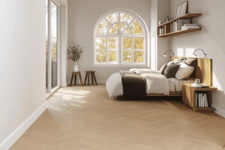 Nore warm bruin eken Hongaarse punt vloer