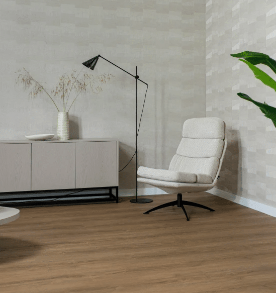 Vivian bruin eiken PVC stroken vloer