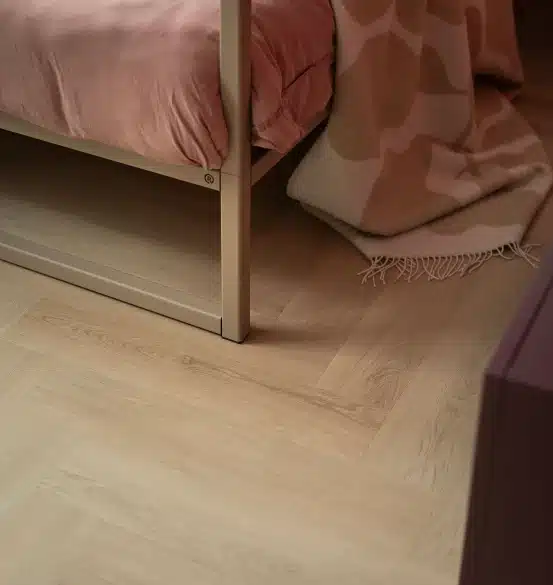 Nore zandbeige eiken pvc visgraat