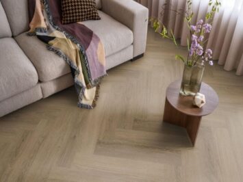 Vivian bruin eiken visgraat pvc vloer